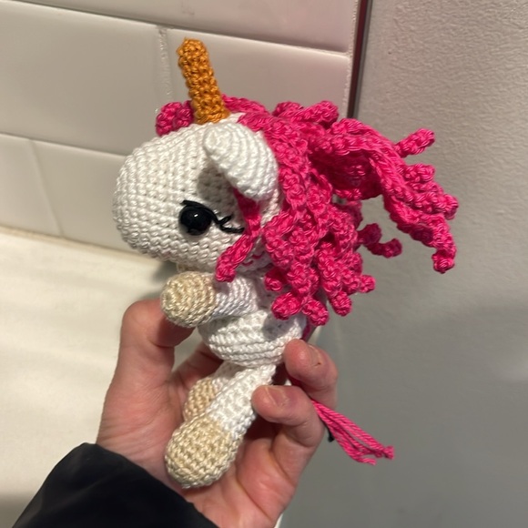 Handcrafted Unicorn 🦄 Amigurumi Decor Toy Crochet Figure Doll Magic Fantasy - Picture 9 of 12